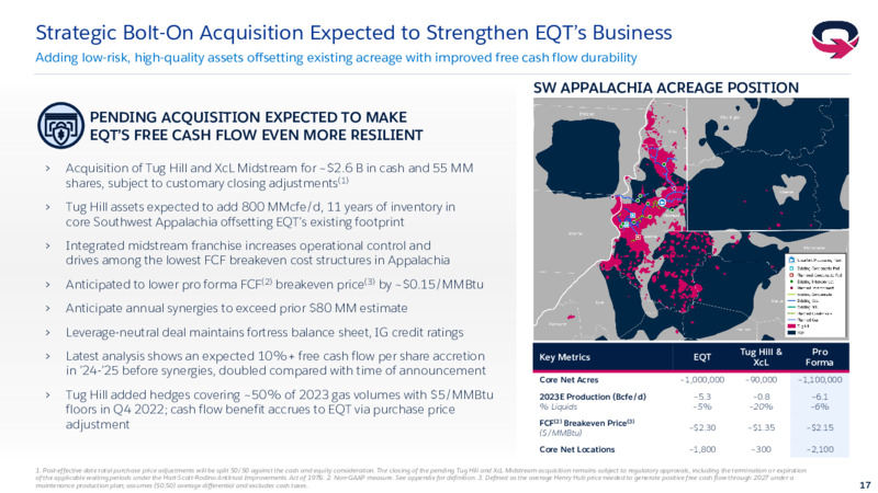 4Q 2022 Earnings Presentation – EQT Corp – slide 16