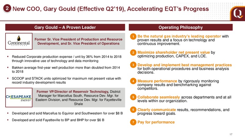 June 2019 Investor Presentation – EQT Corp – slide 17