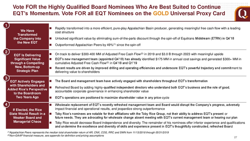 June 2019 Investor Presentation – EQT Corp – slide 27