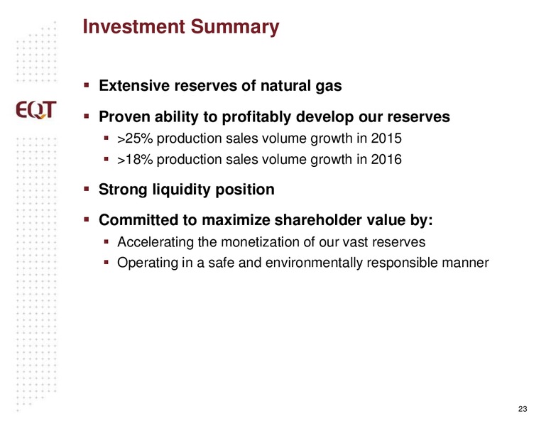 January 2016 Analyst Presentation – EQT Corp – slide 20