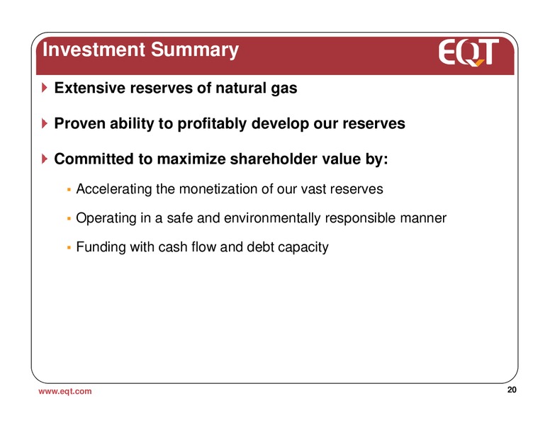 February 2012 Analyst Presentation – EQT Corp – slide 18