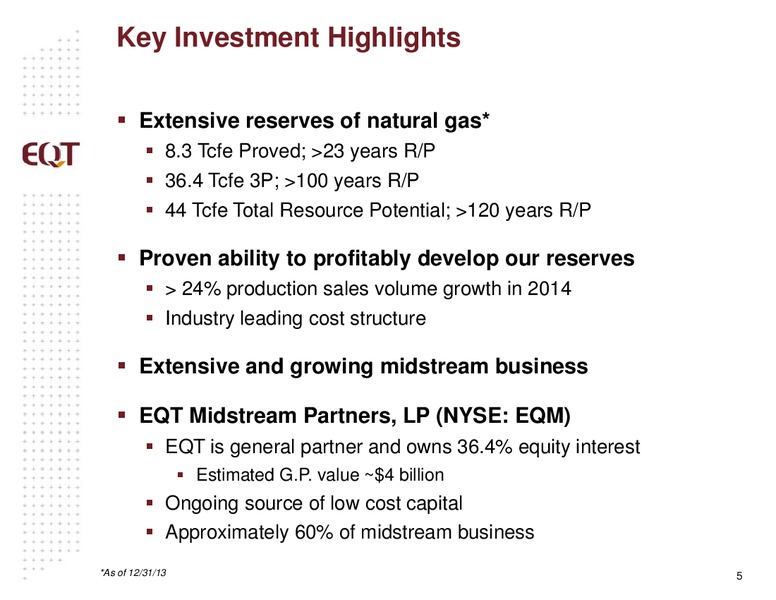 July 2014 Analyst Presentation – EQT Corp – slide 2