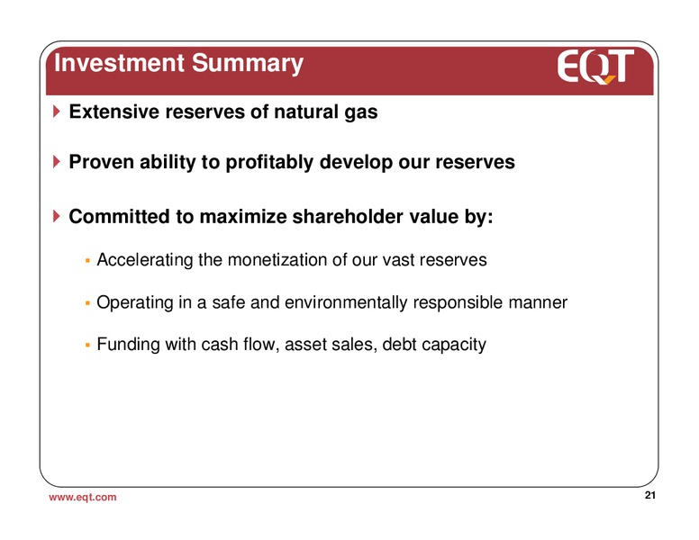 November 2011 Analyst Presentation – EQT Corp – slide 20