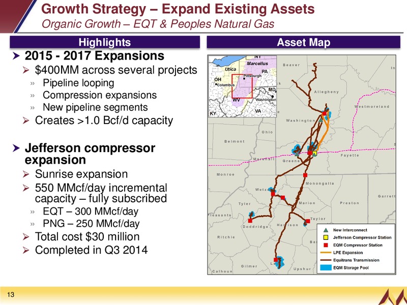 MARCH 2015 INVESTOR PRESENTATION – EQT Midstream Partners Lp – slide 12