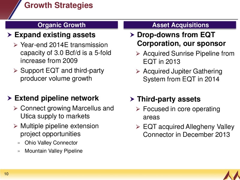 INVESTOR PRESENTATION – EQT Midstream Partners Lp – slide 9