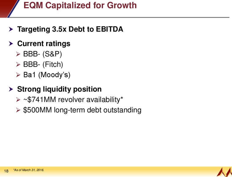 Q1 2016 Investor Presentation – EQT Midstream Partners Lp – slide 16