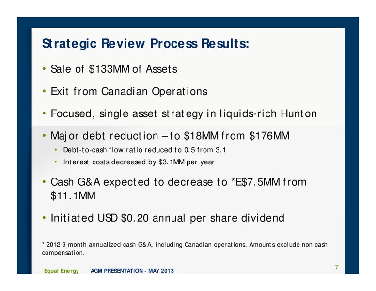 Annual and Special Meeting – Equal Energy Ltd. – slide 6