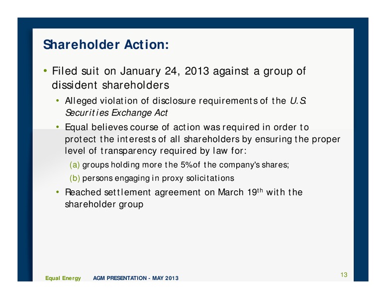 Annual and Special Meeting – Equal Energy Ltd. – slide 12