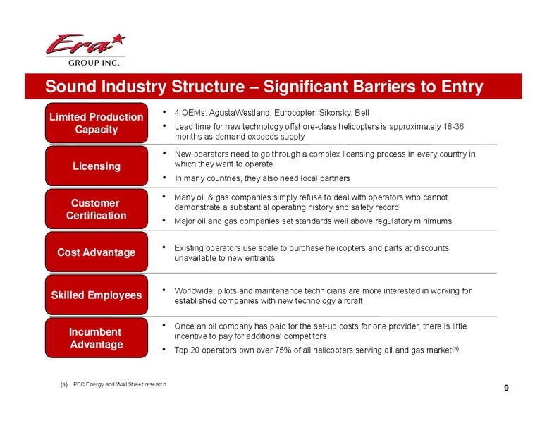 COWEN & CO ULTIMATE ENERGY CONFERENCE – Era Helicopters – slide 9