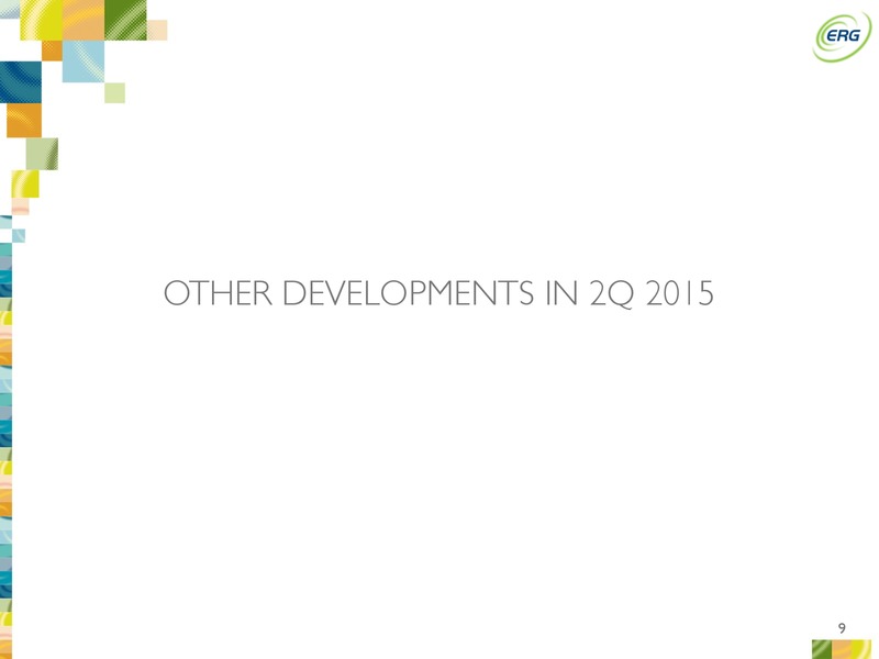Q2 2015 Earnings Call – ERG SPA – slide 8