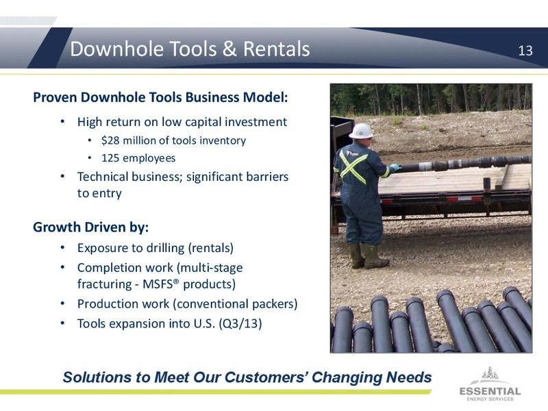 Investor Presentation – Essential Energy Services – slide 12