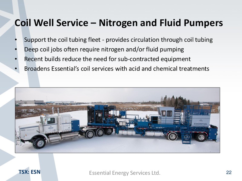 JANUARY 2013 INVESTOR PRESENTATION – Essential Energy Services – slide 21