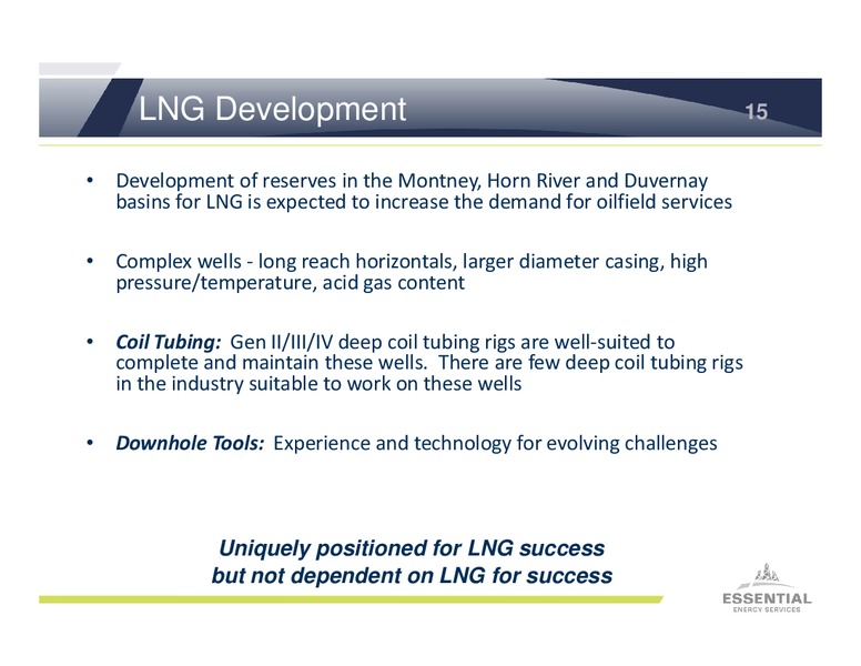 Investor Presentation – Essential Energy Services – slide 14