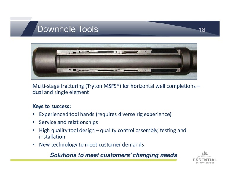Investor Presentation – Essential Energy Services – slide 17