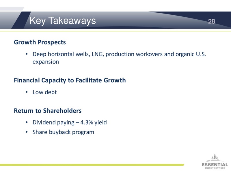 Annual General Meeting – Essential Energy Services – slide 27