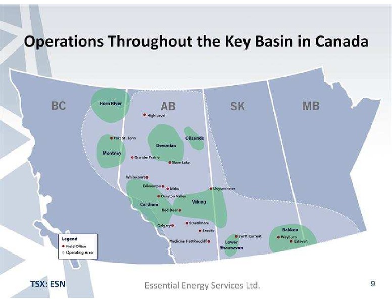 GLOBAL HUNTER SECURITIES 100 ENERGY CONFERENCE – Essential Energy Services – slide 9