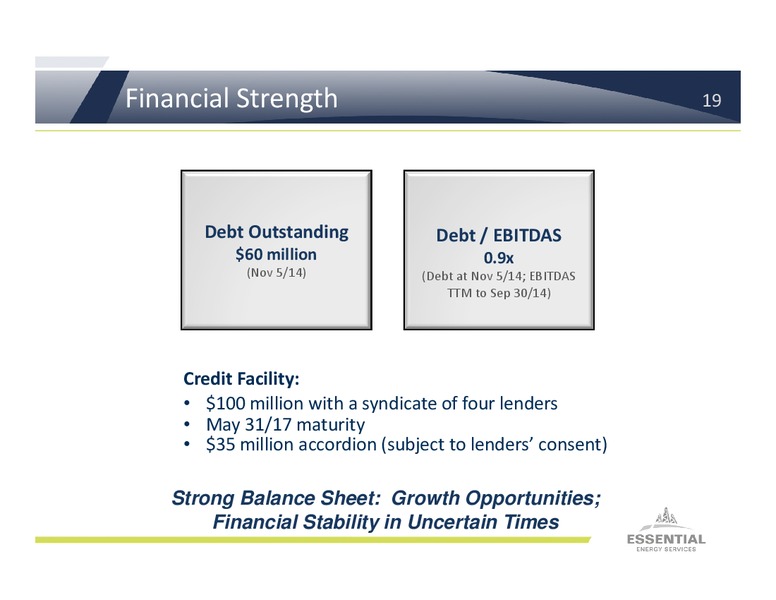 investors presentation – Essential Energy Services – slide 18