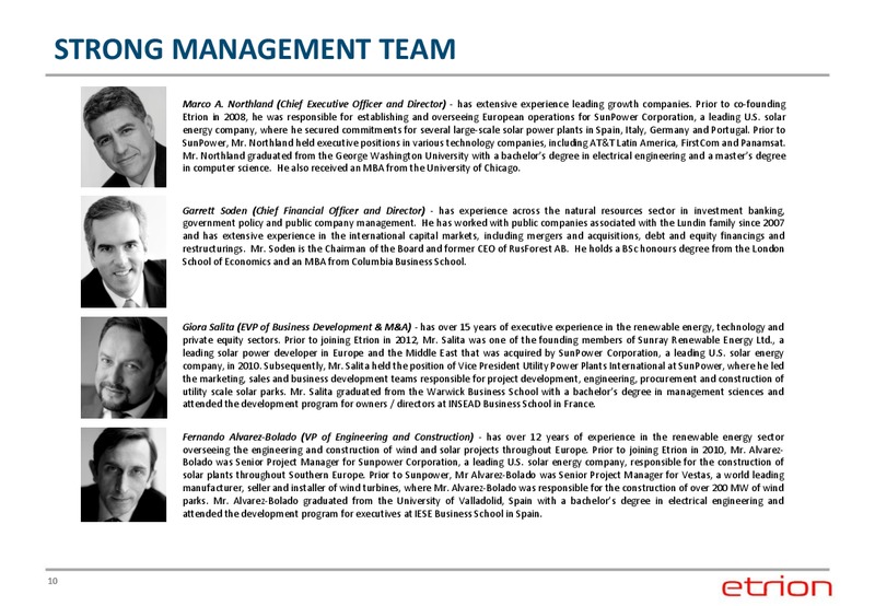 CORPORATE PRESENTATION – Etrion Corporation – slide 9