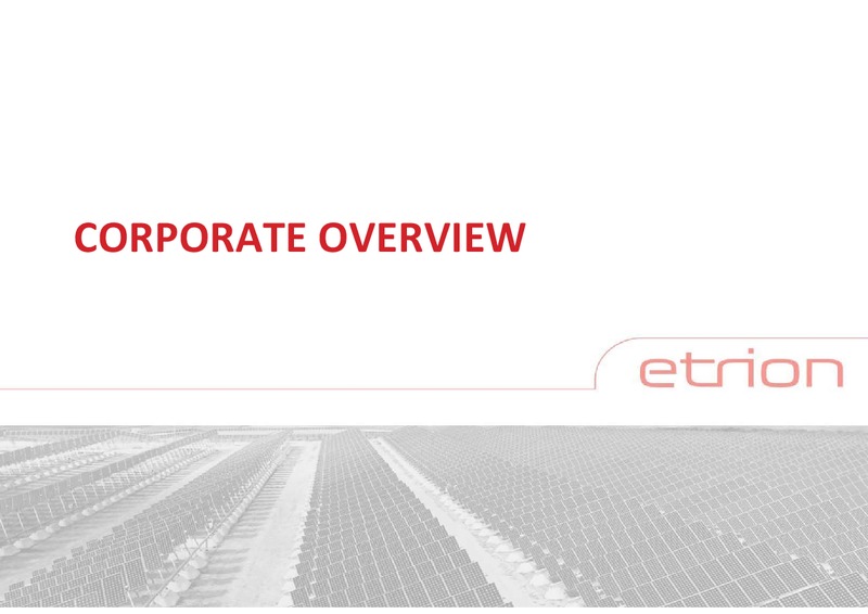 CORPORATE PRESENTATION – Etrion Corporation – slide 2