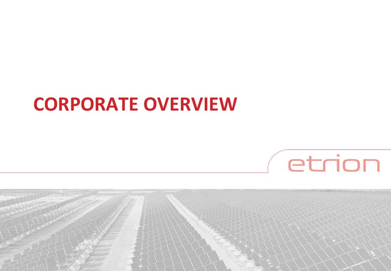Corporate Presentation – Etrion Corporation – slide 2