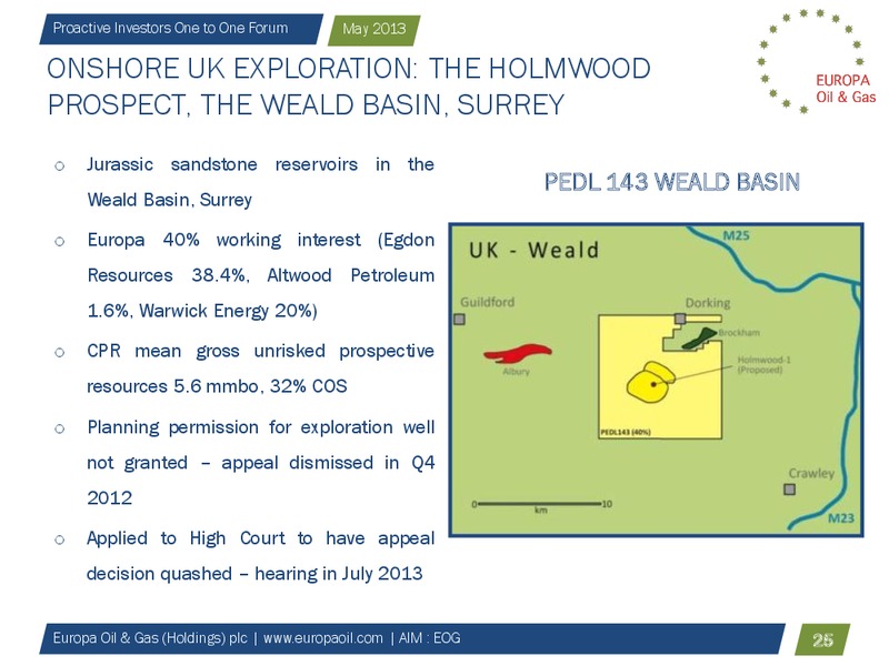 Proactive Investors One to One Forum – Europa Oil and Gas – slide 24