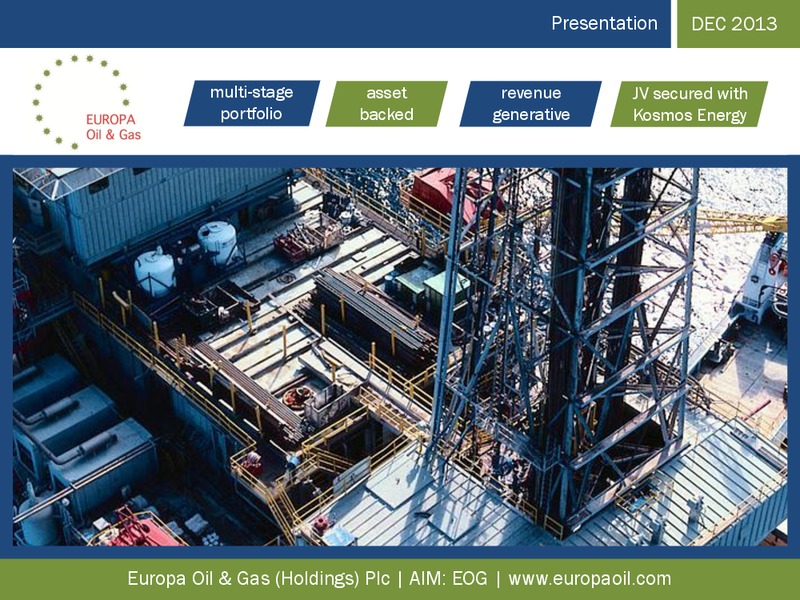 INVESTOR PRESENTATION – Europa Oil and Gas – slide 1