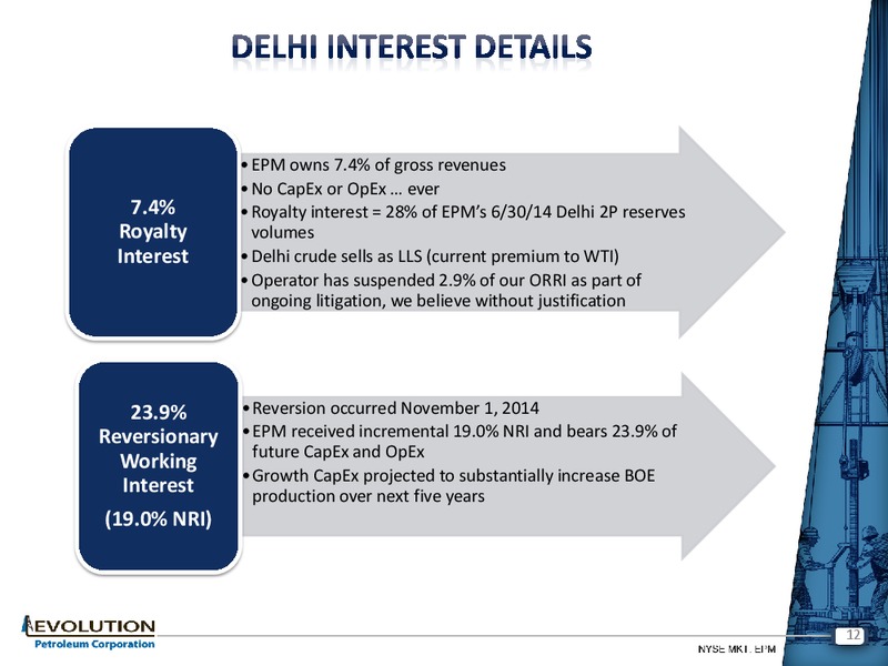 ENERCOM'S THE OIL AND SERVICES CONFERENCE – Evolution Petroleum Corp. – slide 11