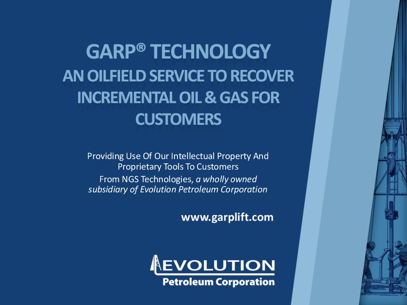 IPAA OGIS SAN FRANCISCO 2014 – Evolution Petroleum Corp. – slide 16