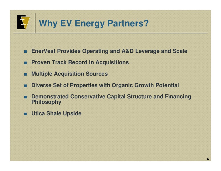 IPAA OGIS – EV Energy Partners Lp – slide 3