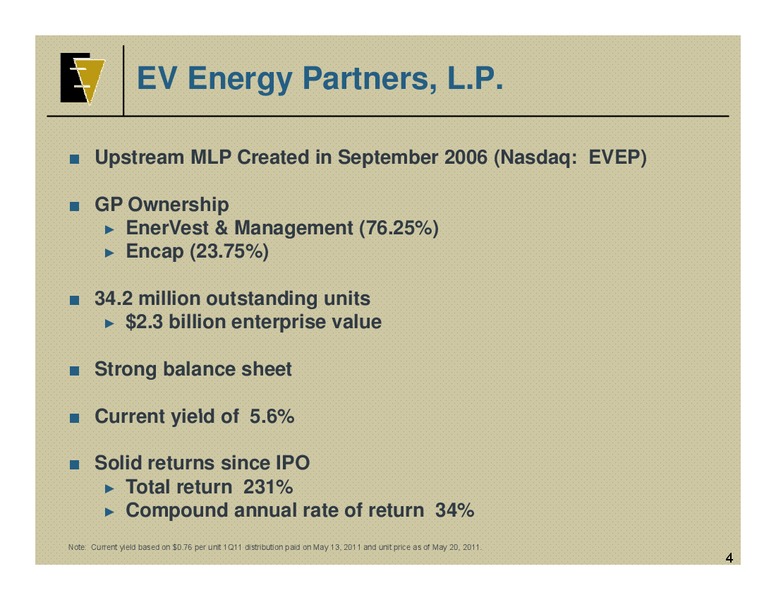 NAPTP MLP Investor Conference – EV Energy Partners Lp – slide 3
