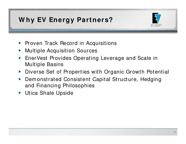 IPAA OGIS – EV Energy Partners Lp – slide 2