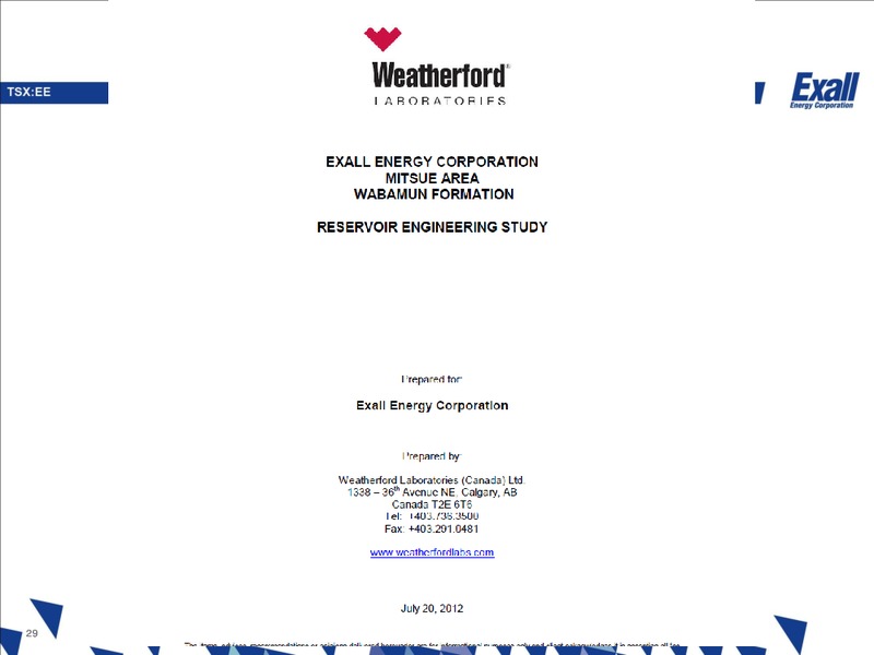 Wabamun Presentation – Exall Energy – slide 28