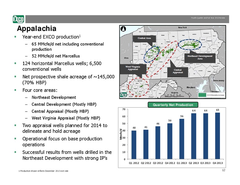 Fourth Quarter and Full Year 2013 Review – Exco Resources Inc. – slide 12