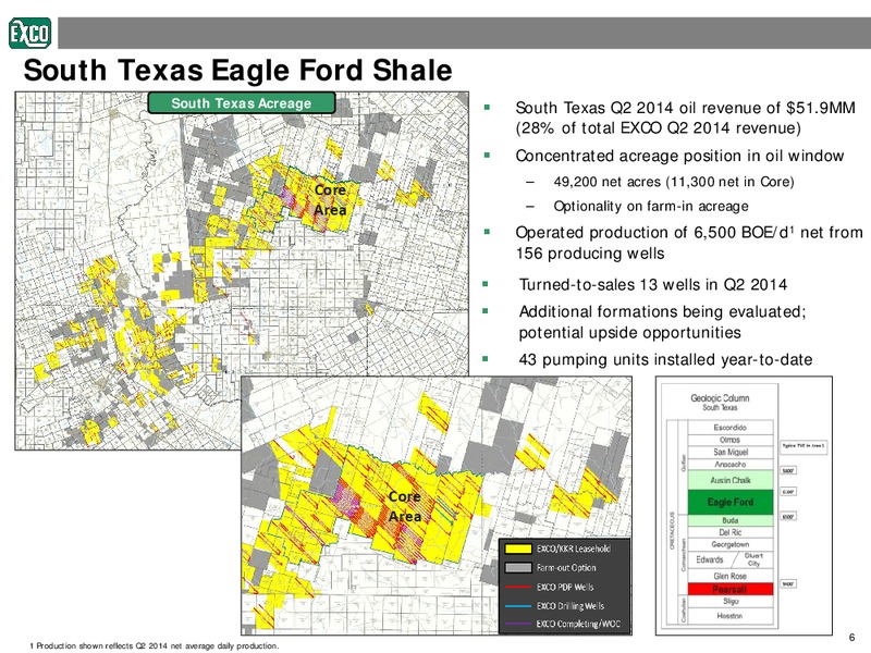 Second Quarter 2014 Earnings Review – Exco Resources Inc. – slide 6