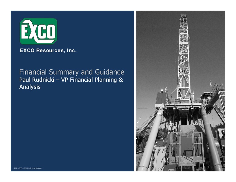 Q4 2011 Review – Exco Resources Inc. – slide 11