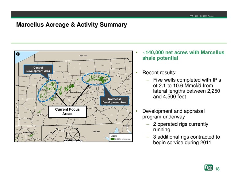 Q1 2011 Review – Exco Resources Inc. – slide 18