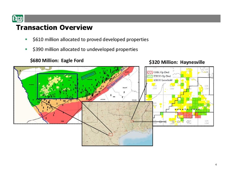 Acquisitions Overview – Exco Resources Inc. – slide 4