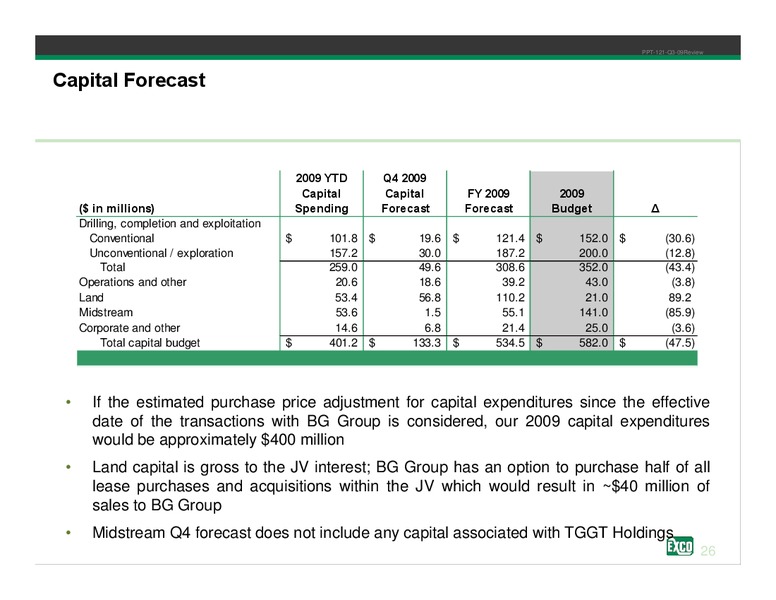 Q3 2009 Review – Exco Resources Inc. – slide 24