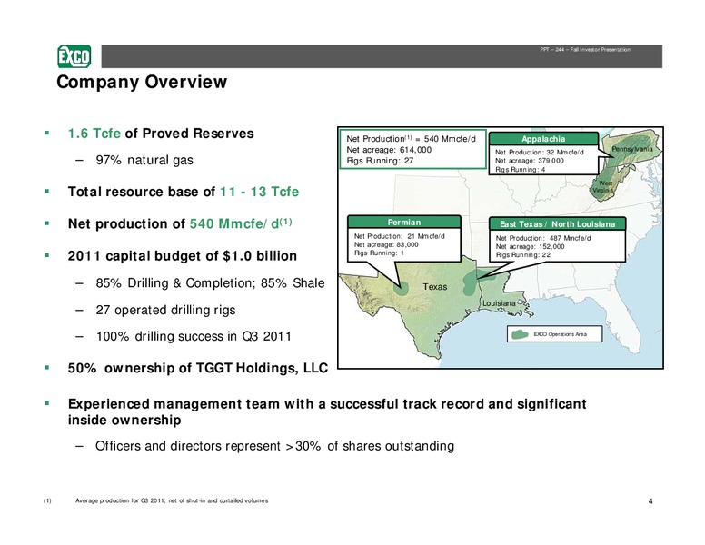 Stephens Fall Investment Conference – Exco Resources Inc. – slide 2