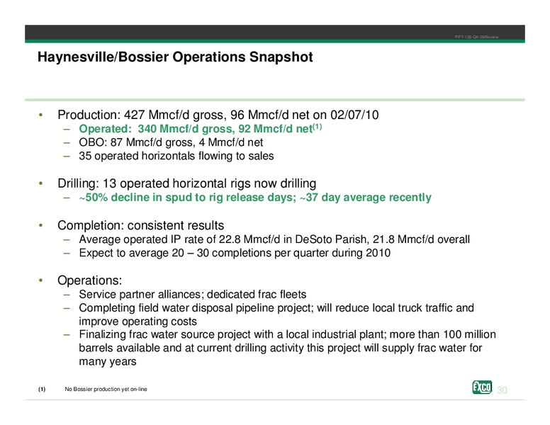Q4 2009 Review – Exco Resources Inc. – slide 28
