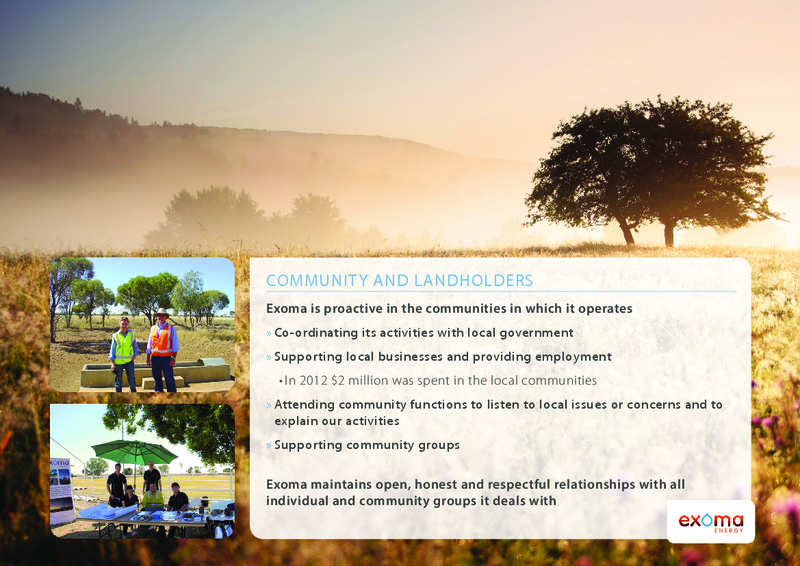 CEO PRESENTATON – Exoma Energy Limited – slide 5