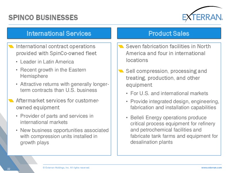 SCOTIA HOWARD WEIL ENERGY CONFERENCE – Exterran Holdings, Inc. – slide 22
