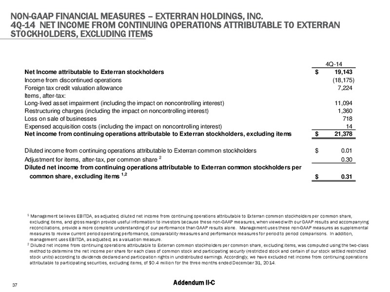 SCOTIA HOWARD WEIL ENERGY CONFERENCE – Exterran Holdings, Inc. – slide 37