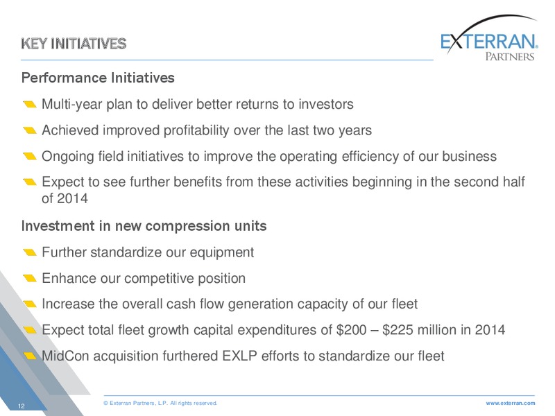 CREDIT SUISSE MLP and ENERGY LOGISTICS CONFERENCE – Exterran Holdings, Inc. – slide 12