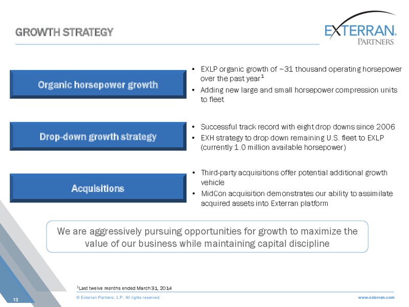 CREDIT SUISSE MLP and ENERGY LOGISTICS CONFERENCE – Exterran Holdings, Inc. – slide 13