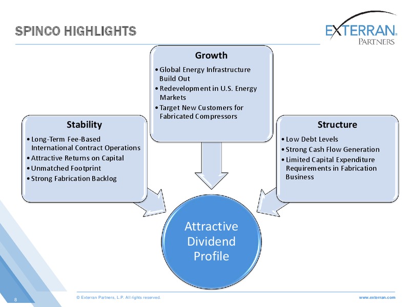 WELLS MLP AND ENERGY CONFERENCE – Exterran Partners Lp – slide 8