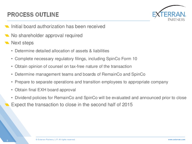 WELLS MLP AND ENERGY CONFERENCE – Exterran Partners Lp – slide 9