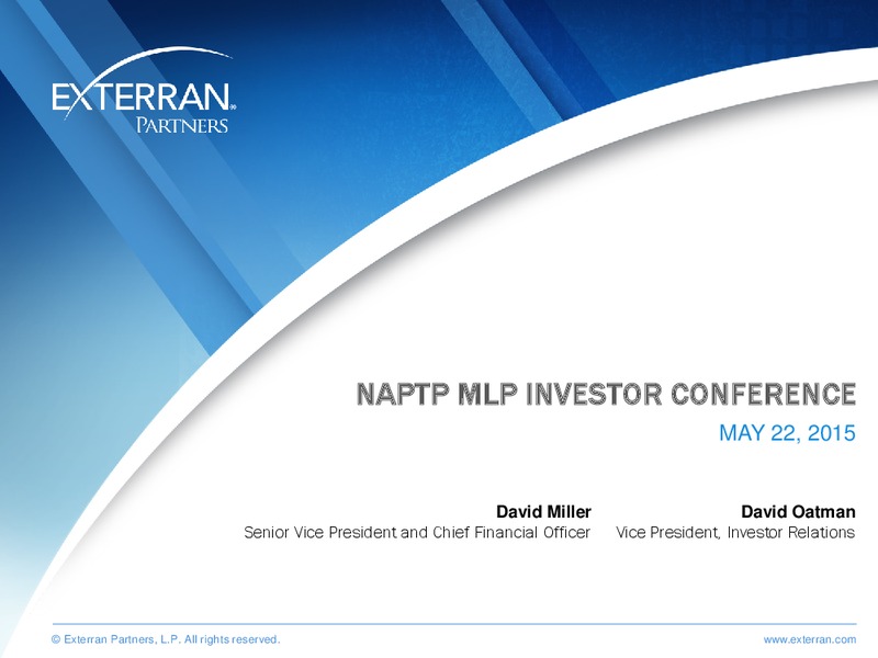 NAPTP MLP INVESTOR CONFERENCE – Exterran Partners Lp – slide 1