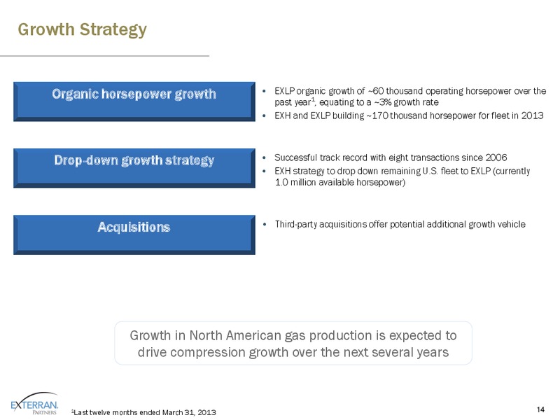 2013 MLP INVESTOR CONFERENCE – Exterran Partners Lp – slide 14