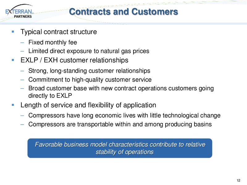 2011 MASTER LIMITED PARTNERSHIP INVESTOR CONFERENCE – Exterran Partners Lp – slide 12